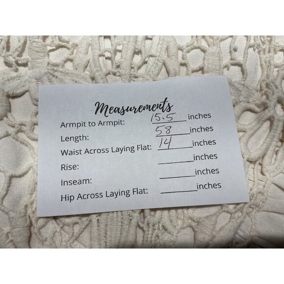 Sky Brand Maxi Dress Large Sleeveless Off White Lace Front NWT - Picture 9 of 9